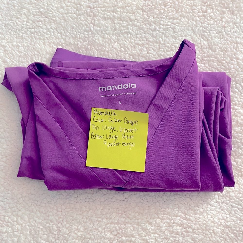 Mandala Cyber Grape Purple Scrub Set